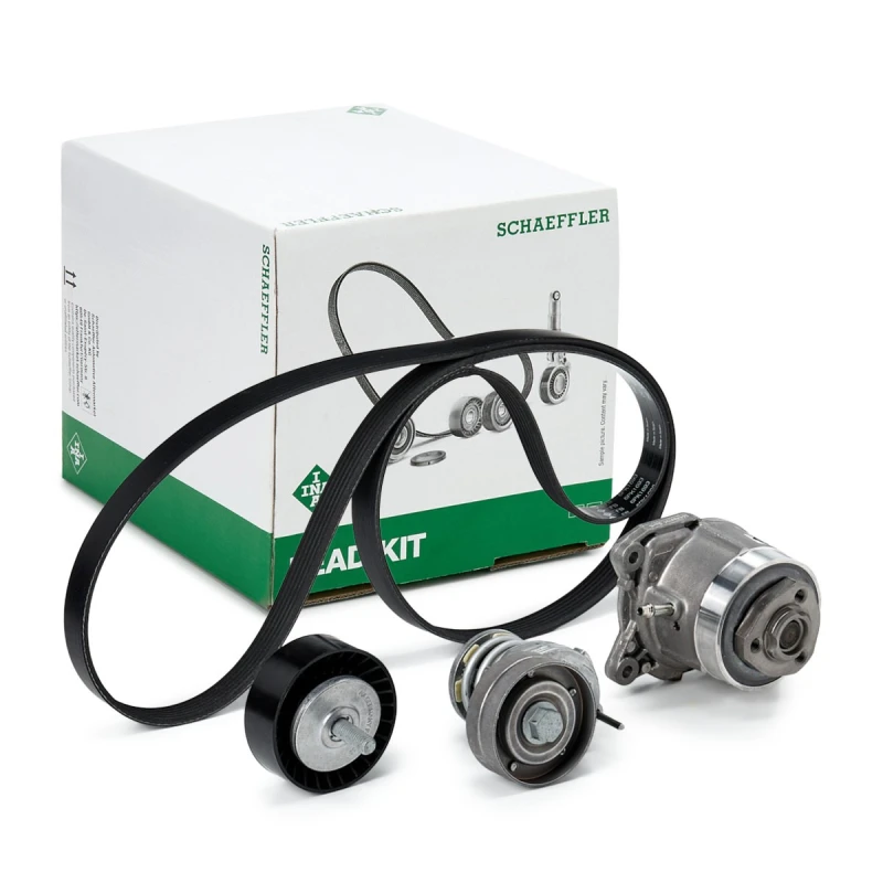 Image of Water Pump + V-Ribbed Belt Kit INA 529 0534 30