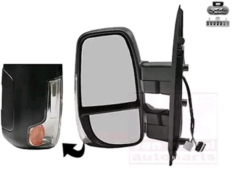 Image of VAN WEZEL 2817807 Wing mirror * HAGUS * Left, black, Unheated blind spot mirror, Rough Outside Mirror (50)