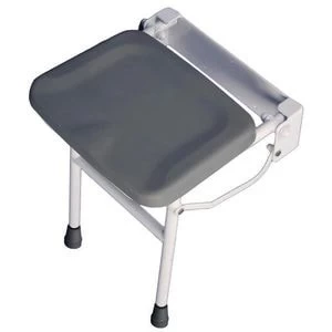 Image of Aidapt Solo Compact Padded Shower Seat Grey with Leg