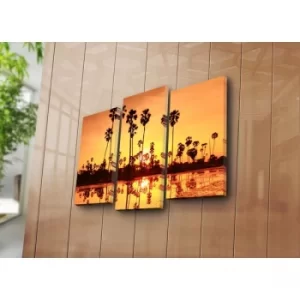 Image of 3PATK-27 Multicolor Decorative Canvas Painting (3 Pieces)