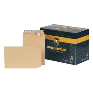 Image of New Guardian C5 130gm2 Heavyweight Pocket Power Tac Easy Open Peel and Seal Envelopes Manilla Pack of 250