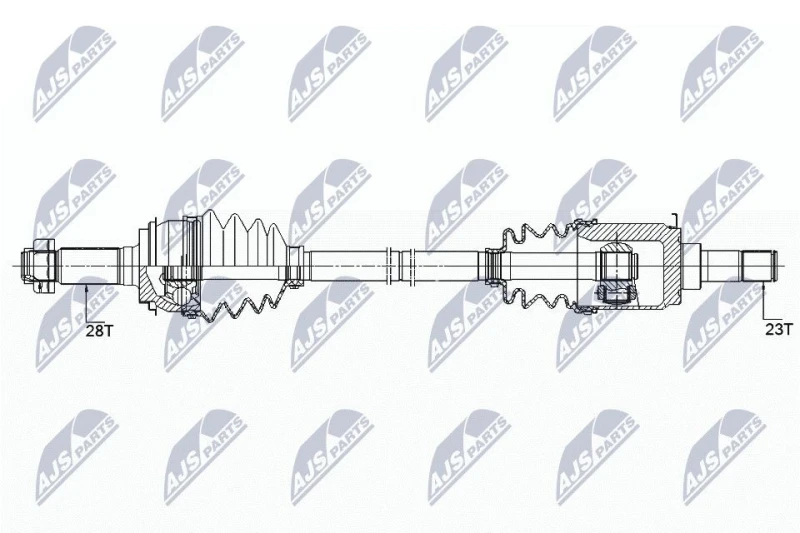 Image of NTY NPW-HD-068 Drive shaft Rear Axle Right Drive Shaft (13)