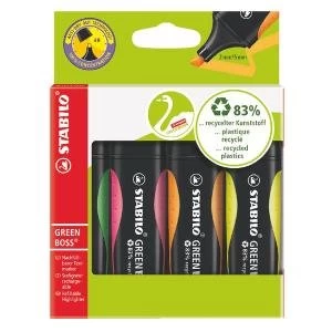 Image of Stabilo Green Boss Highlighter Assorted Pack of 4 60704