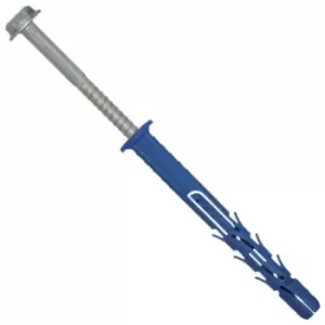 Image of Rawlplug 10 x 140mm Frame Fixing With Collar Screws - Box of 25 - Blue