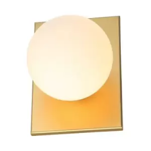 image of Netlighting Modern Wall Lamp Golden 1 Light with White Shade, G9 - ITLMBM-4597/1