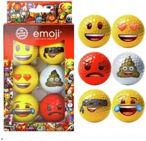Image of Emoji Official Novelty Fun Golf Balls - 6 Pack