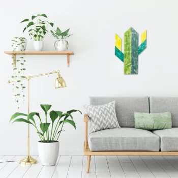 Image of Cactus - Multicolor Multicolor Decorative Wooden Wall Accessory