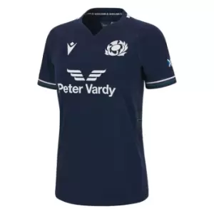 Image of Macron Scotland Rugby Home 6 Nations Shirt 2023 2024 Womens - Blue