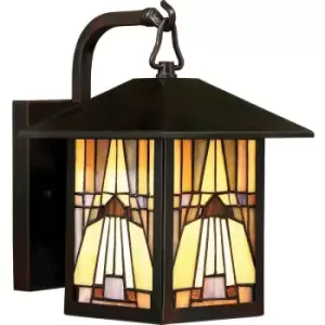 image of Elstead Inglenook Outdoor - 1 Light Outdoor Small Wall Lantern - Bronze Finish, E27