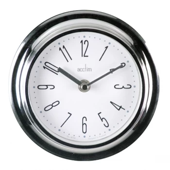 Image of Acctim Riva Wall Clock Chrome Chrome