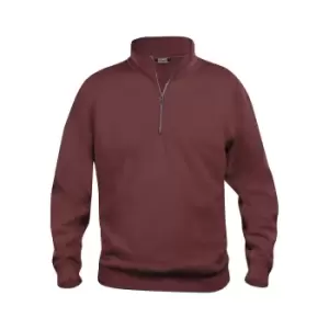 Image of Clique Unisex Adult Basic Half Zip Sweatshirt (3XL) (Burgundy)