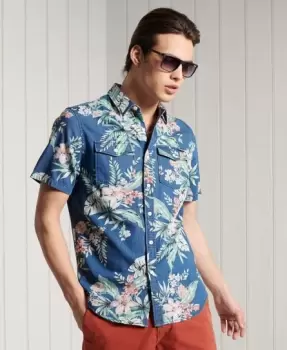 Image of Superdry Short Sleeve Denim Loom Shirt