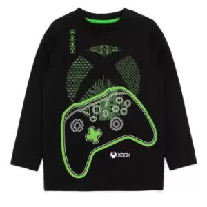 image of Xbox Boys Game Controller Long-Sleeved Pyjama Set (10-11 Years) (Black/Green)