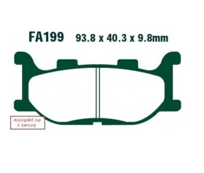 Image of EBC Brakes SFA199HH Brake pad set Brake Pad Set,disc brake (402)
