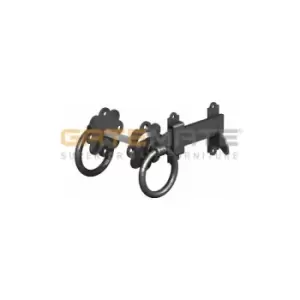 image of Gatemate - 6' Ring Gate Latch - Epoxy Black - Fixings Included