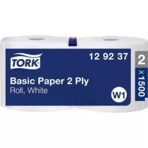 image of TORK Tork standard paper wipes roll white W1 129237