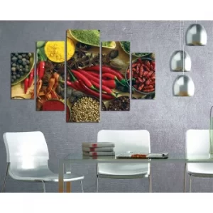 image of ST098 Multicolor Decorative MDF Painting (5 Pieces)