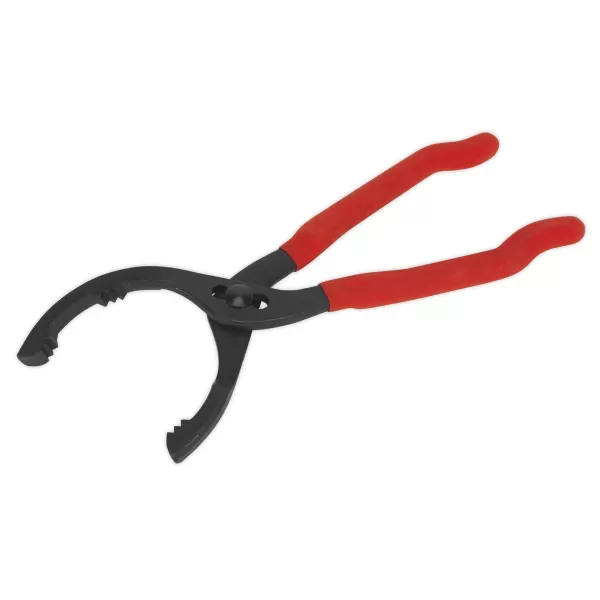 Image of Genuine SEALEY AK6411 Oil Filter Pliers Forged Ø60-108mm Capacity