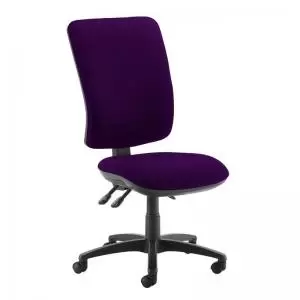 Image of Senza extra high back operator chair with no arms - Tarot Purple