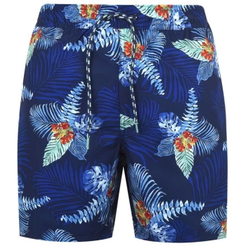 image of IZOD Palm Leaf Shorts - Club Blue432