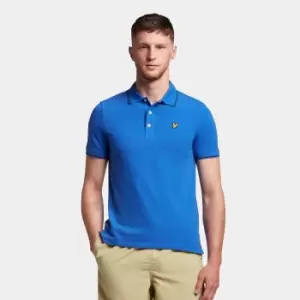 Image of Mens Tipped Polo Shirt - Electric Cobalt/ Dark Navy - XS