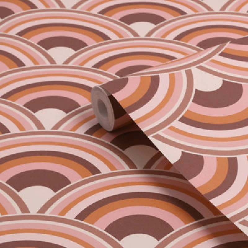 Image of Curve Wallpaper Orange
