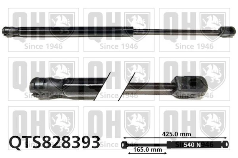 Image of QUINTON HAZELL Tailgate strut QUINTON HAZELL QTS828393