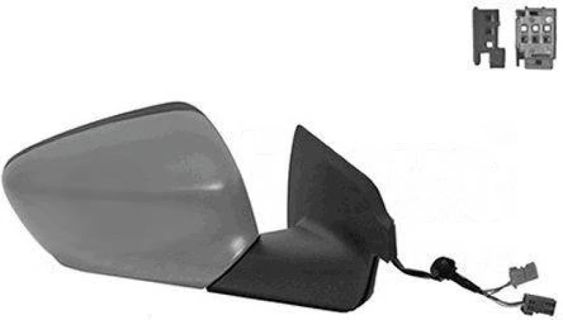 Image of VAN WEZEL 0984816 Wing mirror * HAGUS * Right, with temperature sensor, primed Outside Mirror (50)