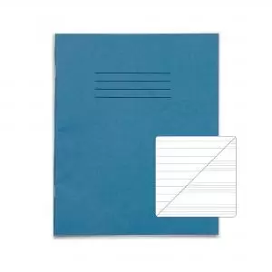 image of RHINO 8 x 6.5 Music Book 48 pages 24 Leaf Light Blue 8mm Lined with 8