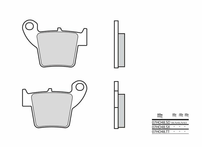 Image of Brembo S.p.A. Off-Road Sintered Metal Brake pads - 07HO48SD