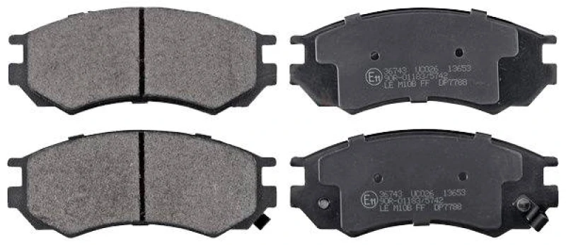 Image of A.B.S. 36743 Brake pad set with acoustic wear warning Brake Pad Set,disc brake (402)