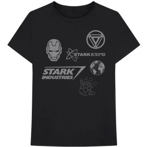 Image of Marvel Comics - Iron Man Stark Expo Mens Large T-Shirt - Black