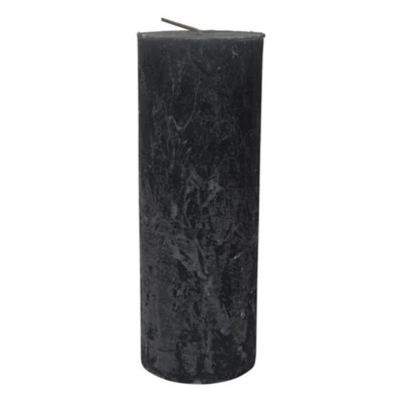 Image of Buttercup Farm Libra Rustica Pillar Candle - Paraffin - L7 X W7 X H19cm - Dark Grey