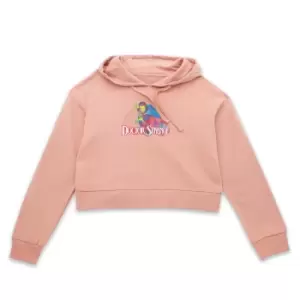 Image of Marvel Dr Strange Psych Womens Cropped Hoodie - Dusty Pink - XXL