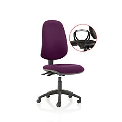 Image of Dynamic Independent Seat & Back Task Operator Chair Loop Arms Eclipse Plus XL Tansy purple Seat Without Headrest High Back