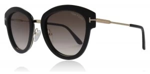 Tom Ford Mia Sunglasses Shiny Black 01T 52mm