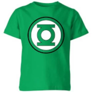 Image of Justice League Green Lantern Logo Kids T-Shirt - Kelly Green - 11-12 Years
