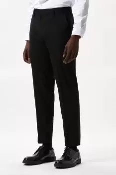 Image of Mens Tailored Fit Black Smart Trousers