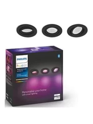 Image of Philips Centura Hue Recessed R. Black 3X5.7W