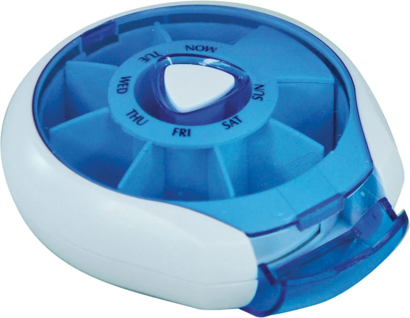 Image of AIDAPT Compact 7 Day Weekday Pill Tablet Dispenser - Blue ELV-667121