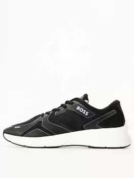 Image of BOSS Owen_runn Trainer - Black, Size 40, Men