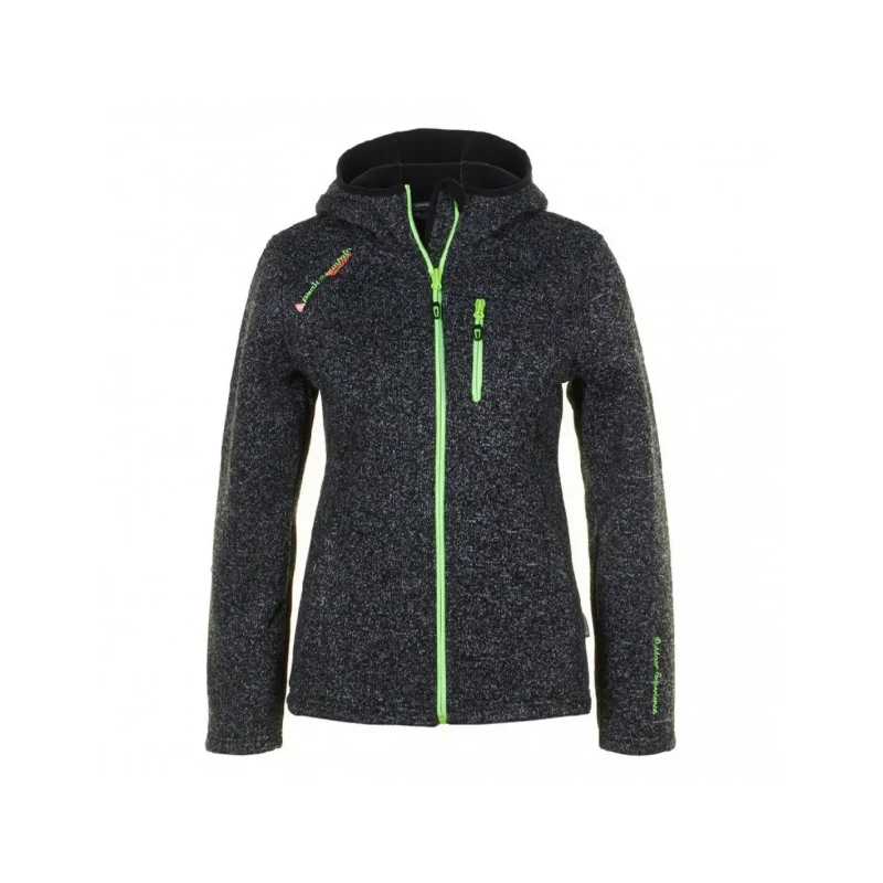 Image of Womens bonded fleece jacket Peak Mountain Alaine Noir Female XL