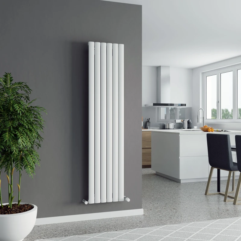 Image of Agadon Berlin Designer Aluminium Radiator in White Size: 1800mm x 345mm White Unisex 1800mm x 345mm