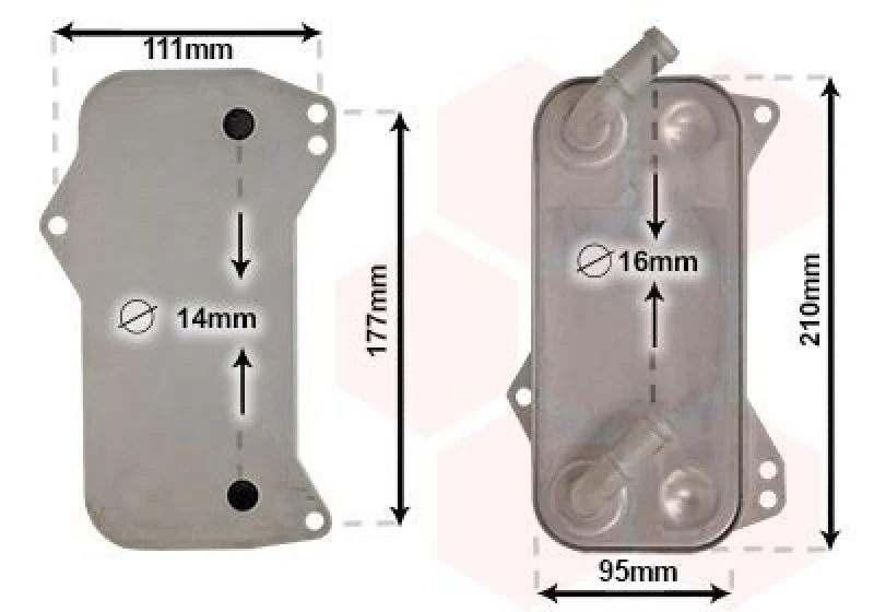 Image of VAN WEZEL Automatic transmission oil cooler VAN WEZEL 58013709