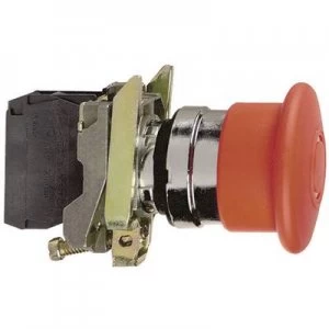 Image of Schneider Electric XB4BS8445 Kill switch Front ring (steel), + kill switch, round, reset function 120 V AC 6 A 1 breaker, 1 maker IP66, IP67, IP69, IP