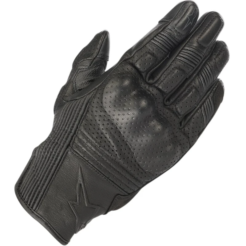 Image of Alpinestars Mustang v2 Leather Motorcycle Gloves L Black Black