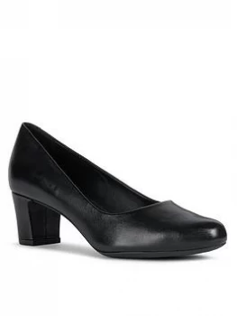 Image of Geox Court Shoe - Black, Size 4, Women