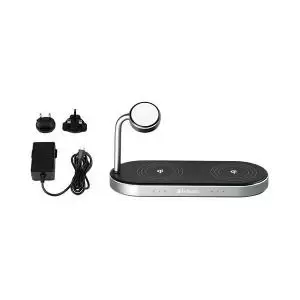 Image of Verbatim WCS-03 Aluminium 3-in-1 Qi MFi Dual Wireless Apple Watch