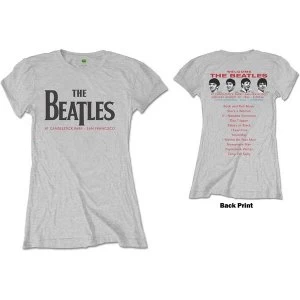 Image of The Beatles - Candlestick Park Womens Large T-Shirt - Grey