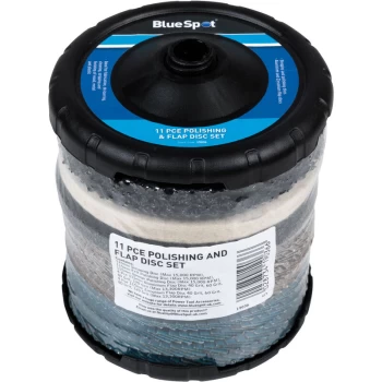 Image of 19036 11 Piece Polishing and Flap Disc Set - Bluespot